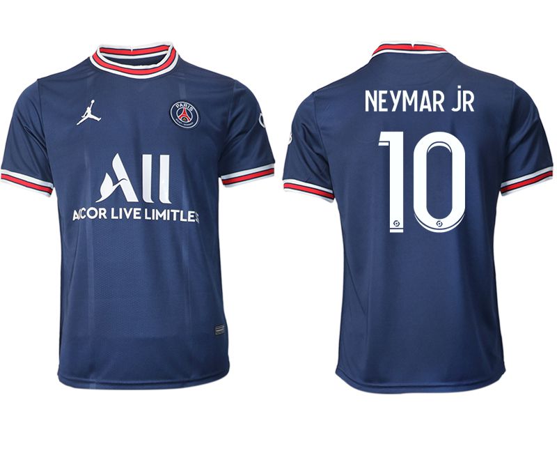 Men 2021-2022 Club Paris St German home aaa version blue #10 Soccer Jersey->paris st german jersey->Soccer Club Jersey